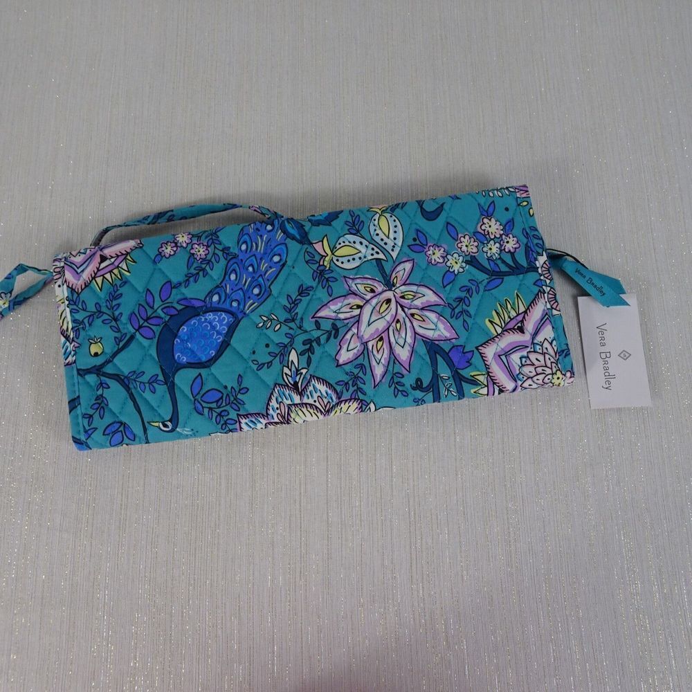 Vera Bradley Curling & Flat Iron Cover Factory Style Cotton PEACOCK GARDEN NWT - Picture 9 of 9